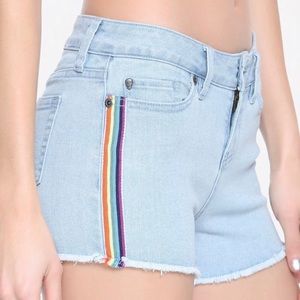 gay denim shorts